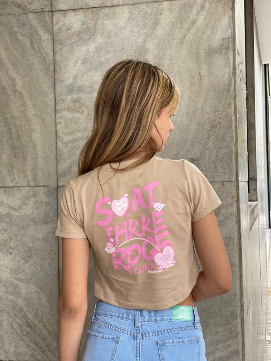 REMERA TOP DOBLE ESTAMPADO SOAT