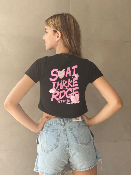 REMERA TOP DOBLE ESTAMPADO SOAT