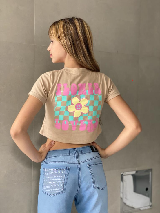 REMERA TOP FLOWER