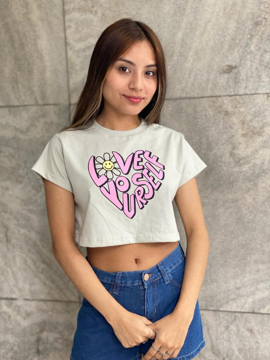 REMERA love girasol